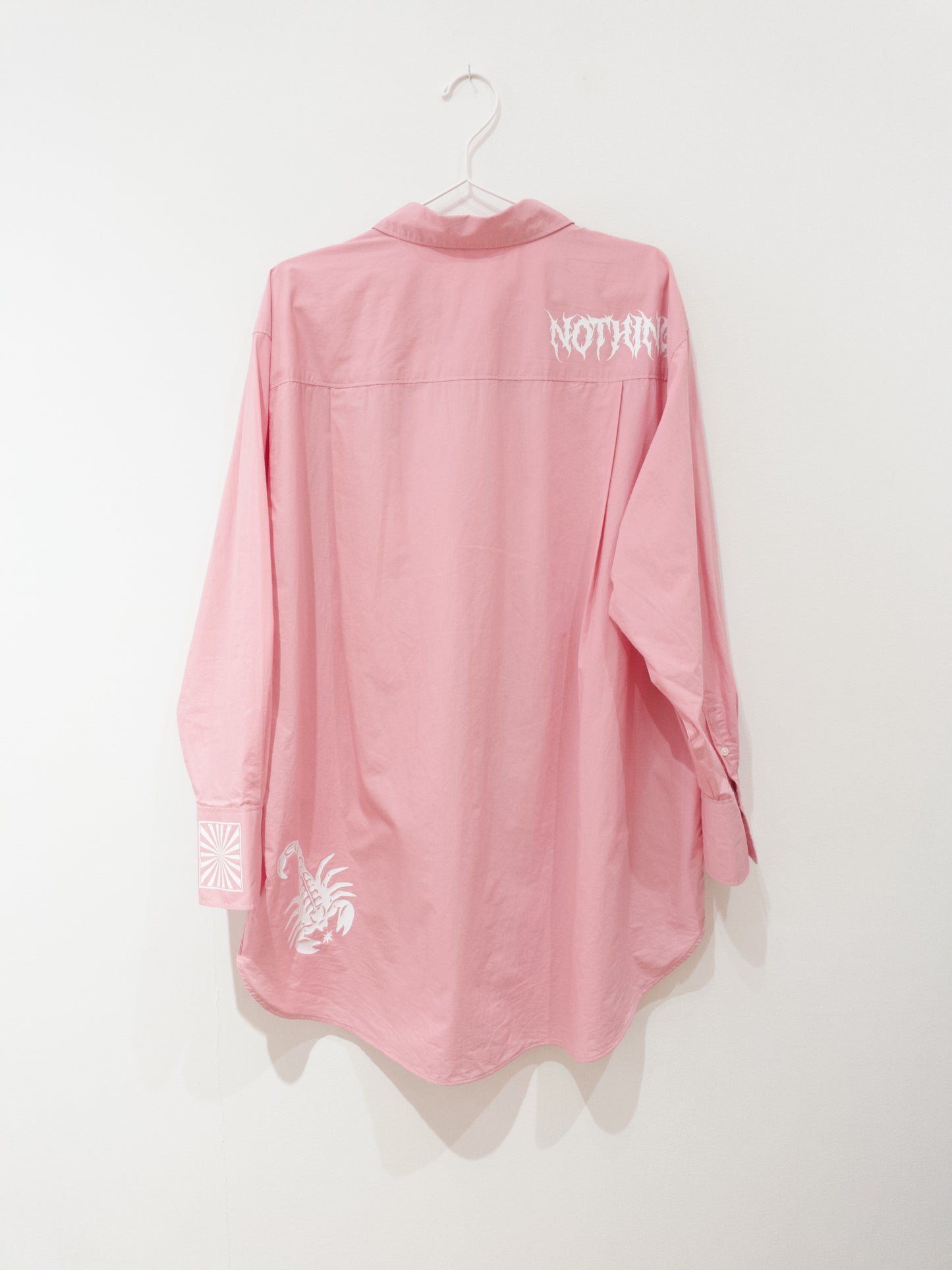 pink "SIMPLE PLEASURE" long shirt - Sz XL